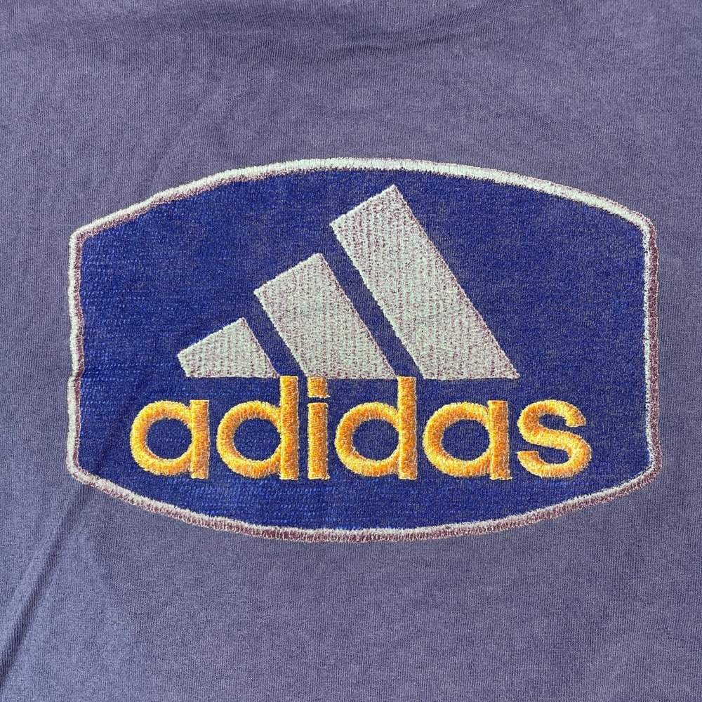 Adidas Mens XL Navy Blue Pocket T-Shirt Vintage Graphic Logo Short Sleeve Tee